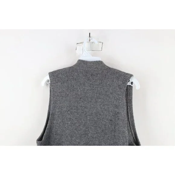 Vintage 50s 60s Rockabilly Mens Large Atomic Fleck Wool Knit Sweater Vest USA